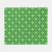 Ikat Star Pattern - Dunkelgrün Fleecedecke (Vorderseite (Horizontal))