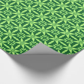 Ikat Star Pattern - Dunkelgrün Geschenkpapier (Ecke)