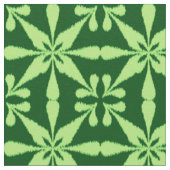 Ikat Star Pattern - Dunkelgrün Stoff (Nahaufnahme)
