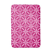 Ikat Star Pattern - Fuchsia Pink Badematte (Vorderseite Vertikal)