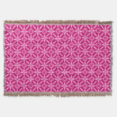 Ikat Star Pattern - Fuchsia Pink Decke (Vorderseite)