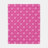 Ikat Star Pattern - Fuchsia Pink Fleecedecke (Vorderseite)