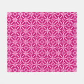 Ikat Star Pattern - Fuchsia Pink Fleecedecke (Vorderseite (Horizontal))