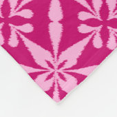 Ikat Star Pattern - Fuchsia Pink Fleecedecke (Ecke)