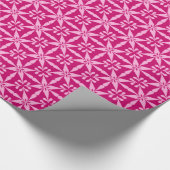 Ikat Star Pattern - Fuchsia Pink Geschenkpapier (Ecke)