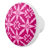 Ikat Star Pattern - Fuchsia Pink Keramikknauf (Rechts)