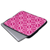 Ikat Star Pattern - Fuchsia Pink Laptopschutzhülle (Vorne Knopf)
