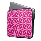 Ikat Star Pattern - Fuchsia Pink Laptopschutzhülle (Vorderseite Links)