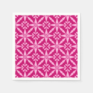 Ikat Star Pattern - Fuchsia Pink Serviette