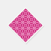 Ikat Star Pattern - Fuchsia Pink Serviette (Ecke)