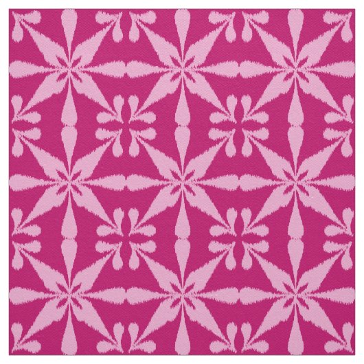 Ikat Star Pattern - Fuchsia Pink Stoff (Muster)