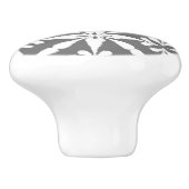 Ikat Star Pattern - grau/grau und weiß Keramikknauf (Seitenansicht)