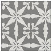 Ikat Star Pattern - grau/grau und weiß Stoff (Nahaufnahme)