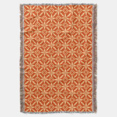 Ikat Star Pattern - Mandarin Orange Decke (Vorderseite Vertikal)