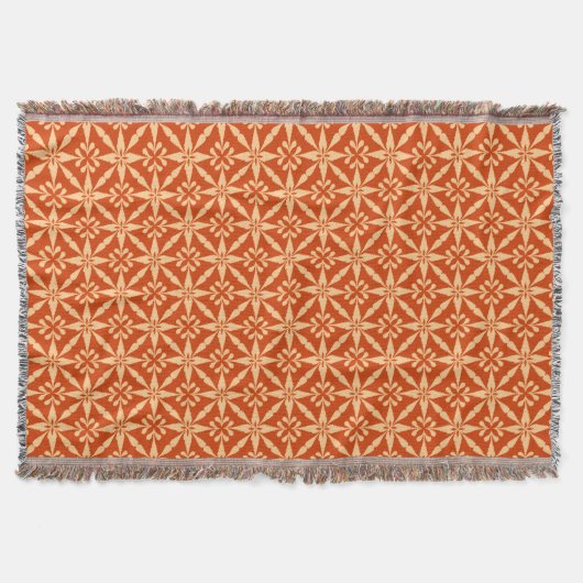 Ikat Star Pattern - Mandarin Orange Decke (Vorderseite)