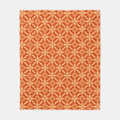 Ikat Star Pattern - Mandarin Orange Fleecedecke (Vorderseite)