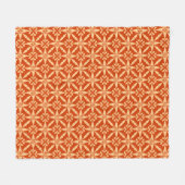 Ikat Star Pattern - Mandarin Orange Fleecedecke (Vorderseite (Horizontal))