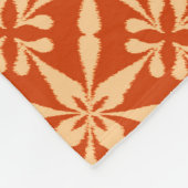 Ikat Star Pattern - Mandarin Orange Fleecedecke (Ecke)