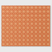 Ikat Star Pattern - Mandarin Orange Geschenkpapier (Flach)