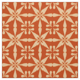 Ikat Star Pattern - Mandarin Orange Stoff