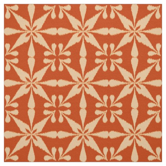 Ikat Star Pattern - Mandarin Orange Stoff (Muster)