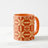 Ikat Star Pattern - Mandarin Orange Tasse (VorderseiteRechts)
