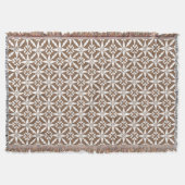 Ikat Star Pattern - Taupe Tan und White Decke (Vorderseite)