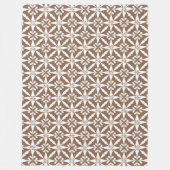 Ikat Star Pattern - Taupe Tan und White Fleecedecke (Vorderseite)