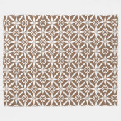 Ikat Star Pattern - Taupe Tan und White Fleecedecke (Vorderseite (Horizontal))