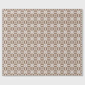 Ikat Star Pattern - Taupe Tan und White Geschenkpapier (Flach)