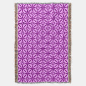 Ikat Star Pattern - Violet und Orchid Decke (Vorderseite Vertikal)