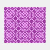 Ikat Star Pattern - Violet und Orchid Fleecedecke (Vorderseite (Horizontal))