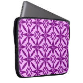 Ikat Star Pattern - Violet und Orchid Laptopschutzhülle (Vorne Rechts)