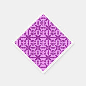 Ikat Star Pattern - Violet und Orchid Serviette (Ecke)