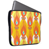 Ikat-Stoffmuster Laptopschutzhülle (Vorne Rechts)