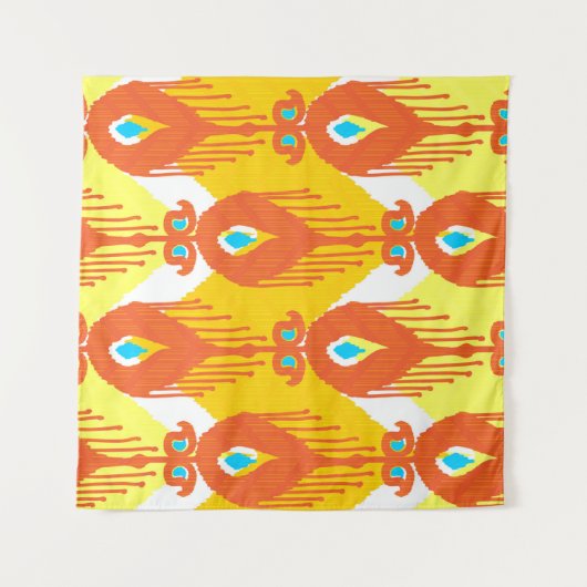 Ikat-Stoffmuster Wandteppich (Vorderseite (Horizontal))