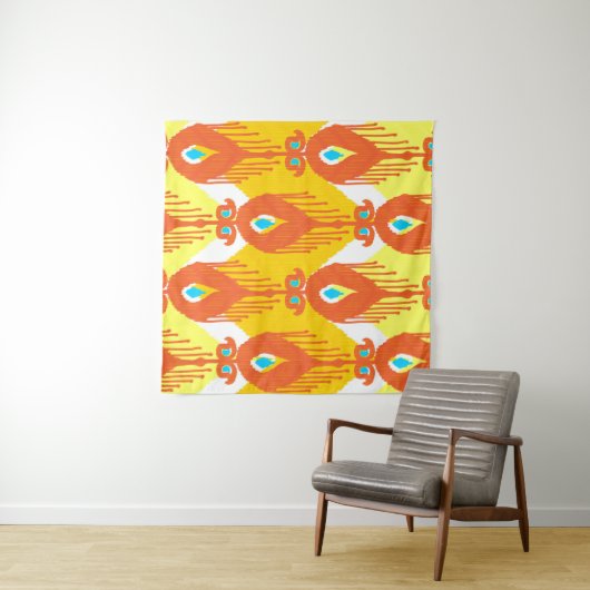 Ikat-Stoffmuster Wandteppich (Beispiel (Horizontal))