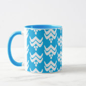 Ikat Stylized Floral - Light Blue and White Tasse (Links)