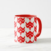 Ikat Stylized Floral - Red and White Tasse (VorderseiteRechts)