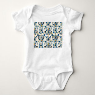 Ikat Tie-Dye, tribaler Wasserfarbeneffekt Baby Strampler