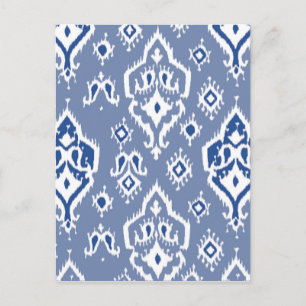 Ikat Tribal Diamond Muster Postkarte