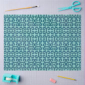 IKAT Tribal Muster Aquamarin Aqua griechischer Sch Seidenpapier (Basteln)