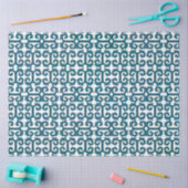 IKAT Tribal Muster Aquamarin Blau griechischer Sch Seidenpapier (Basteln)