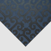 IKAT Tribal Muster Navy Black Grau Decoupage Art Seidenpapier (Ausschnitt)