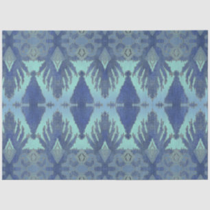 IKAT Tribal Muster Navy Blue Geometrie Dekoupage Seidenpapier