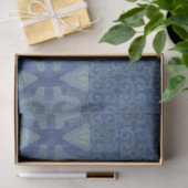 IKAT Tribal Muster Navy Türkisblau Decoupage Seidenpapier (Geschenk)