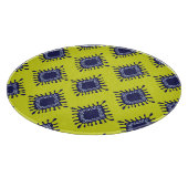 Ikat Tribal: Stilvolles modernes Muster. Schneidebrett (Ecke)