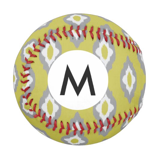 Ikat-Vintage-Muster Baseball (Vorderseite Links)