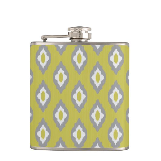 Ikat-Vintage-Muster Flachmann (Vorderseite)