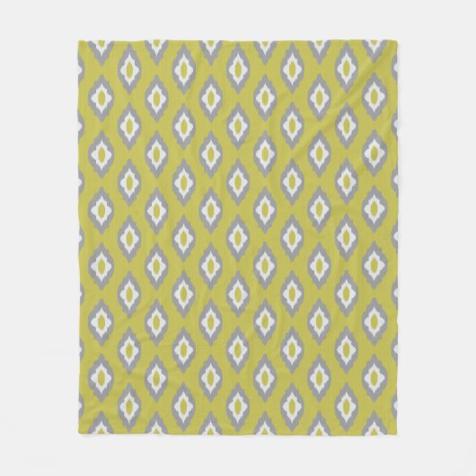 Ikat Vintage-Muster Fleecedecke (Vorderseite)